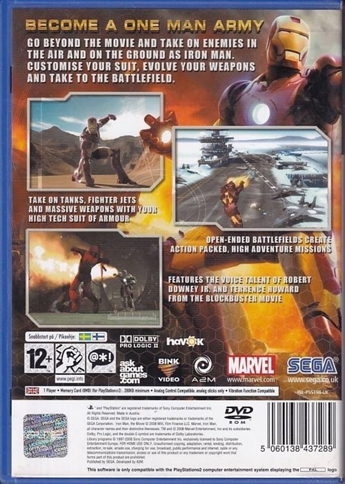 Iron Man - PS2 (B Grade) (Genbrug)